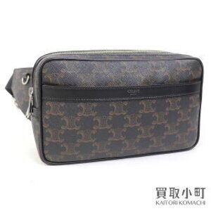 Celine Triomphe Canvas Calfskin Belt Bag crossbody shoulder